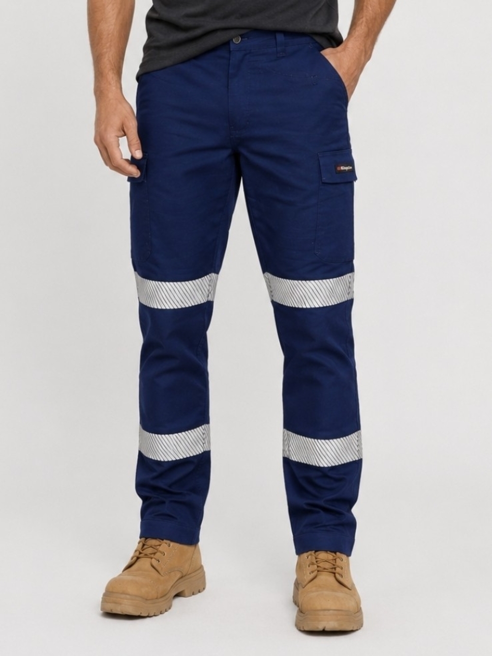 KingGee Workcool Pro Bio Motion Reflective Cargo Work Pants 87R 34x33 NWT